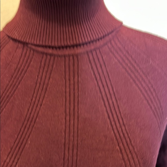 White House Black Market Burgundy Turtleneck Sweater - Picture 2 of 13